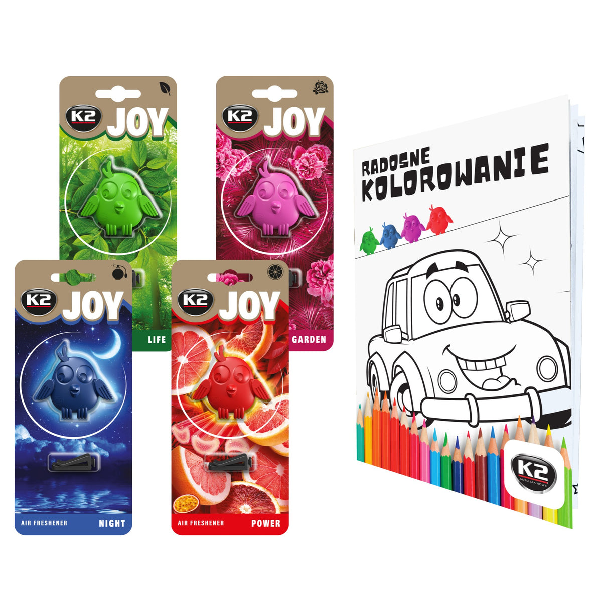 K2 JOY LIFE  zapach polimerowy w kratkę nawiewu