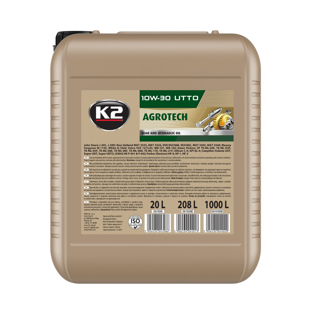 K2 AGROTECH 10W-30 UTTO  20L