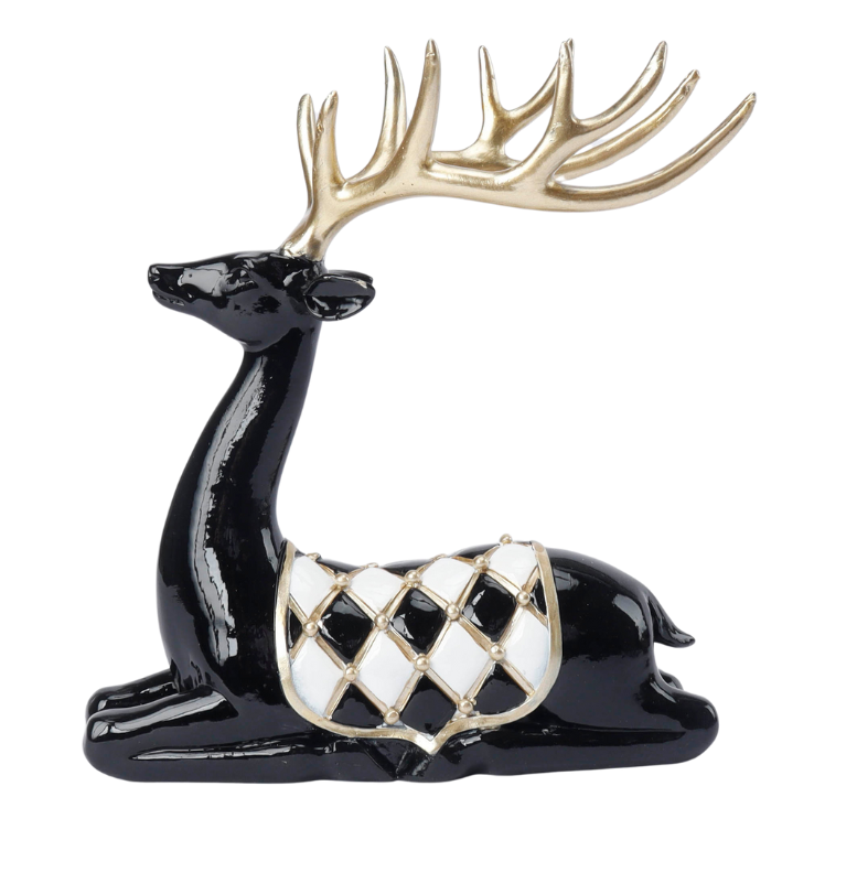 RENIFER CERAMICZNY CZARNO-BIAŁY