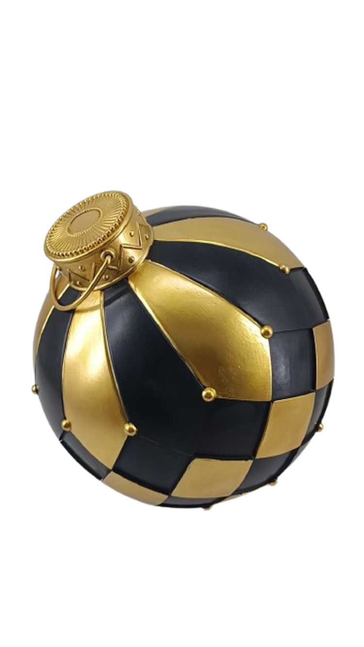 BOMBKA CERAMICZNA CZARNO-ZŁOTA MAXI