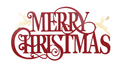 NAPIS METALOWY CZERWONY "MERRY CHRISTMAS"