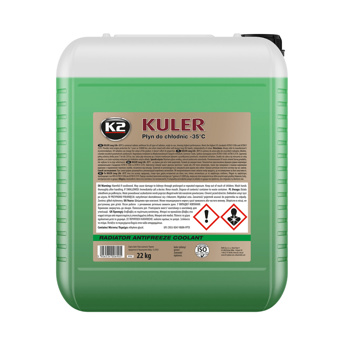 K2 KULER -35°C ZIELONY 22kg