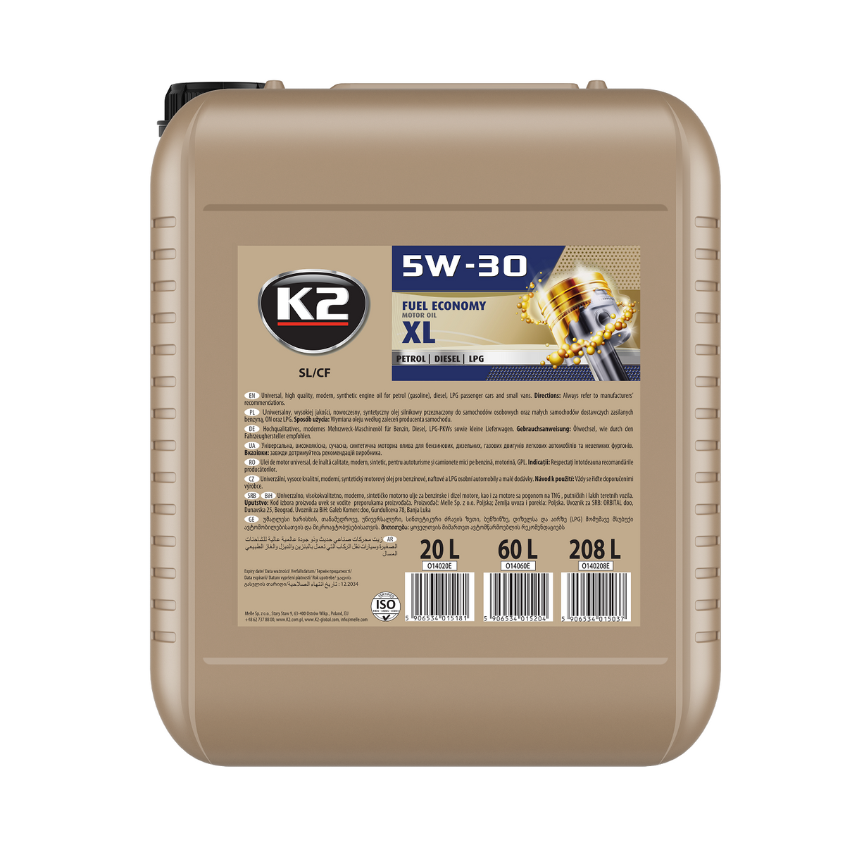K2 5W30 XL 20L