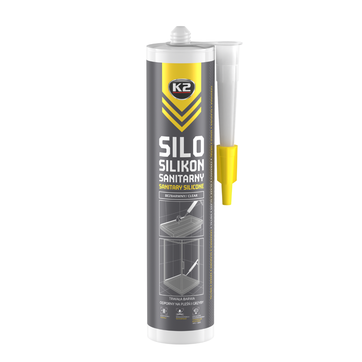 K2 SILO SILIKON SANITARNY BEZBARWNY 300ml