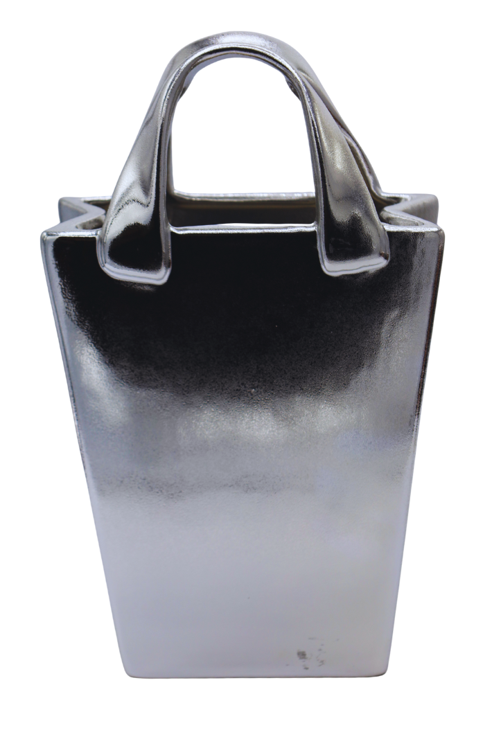WAZON CERAMICZNY TOREBKA SUGAR SILVER