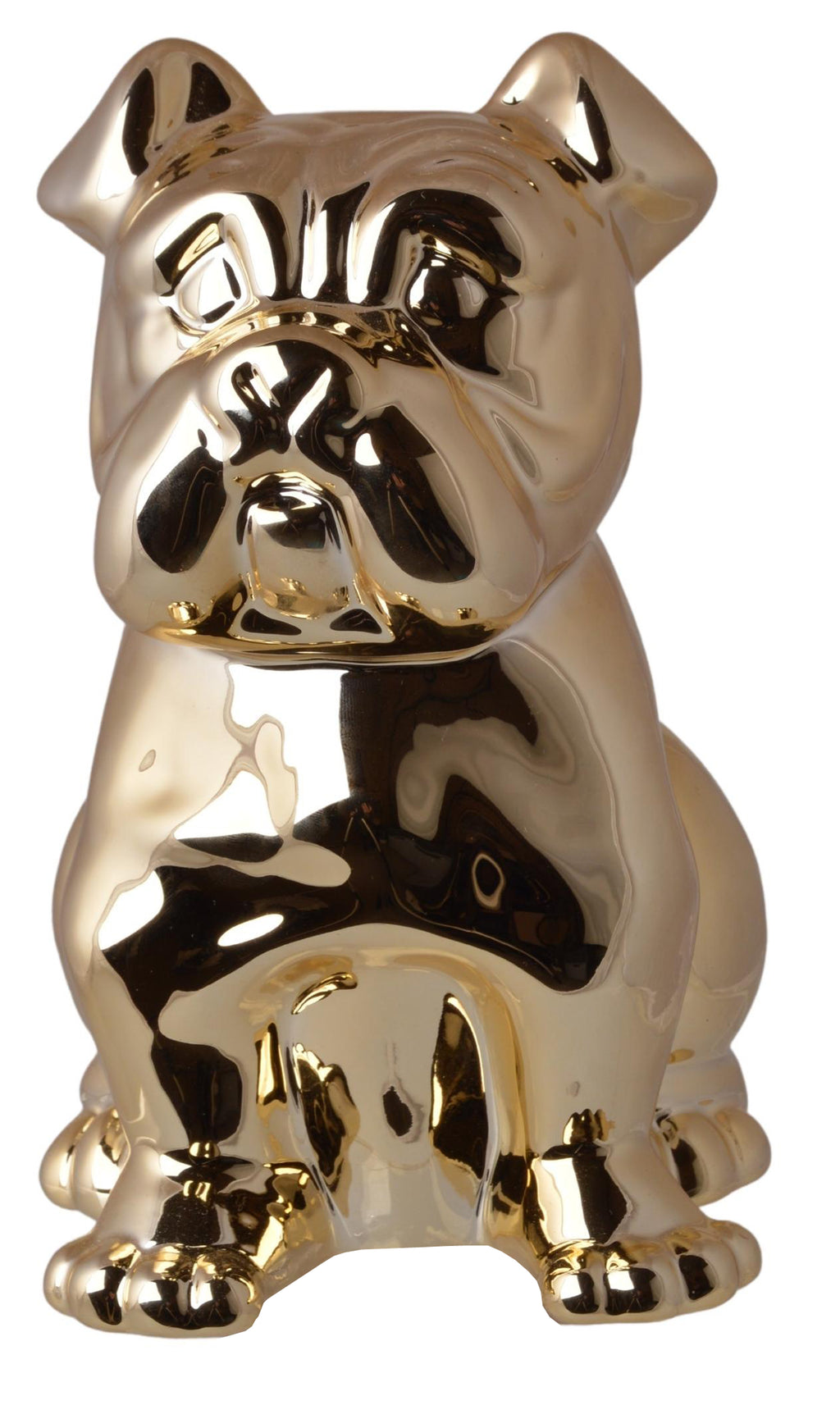 SKARBONKA CERAMICZNA BULDOG ZŁOTY