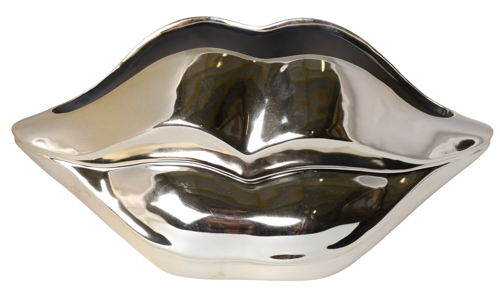 WAZON CERAMICZNY USTA ZŁOTY
