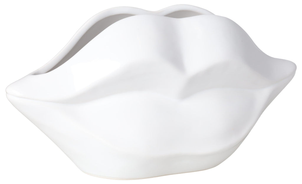 WAZON CERAMICZNY USTA BIAŁY