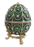 PUZDERKO JAJKO FABERGE ZIELONE