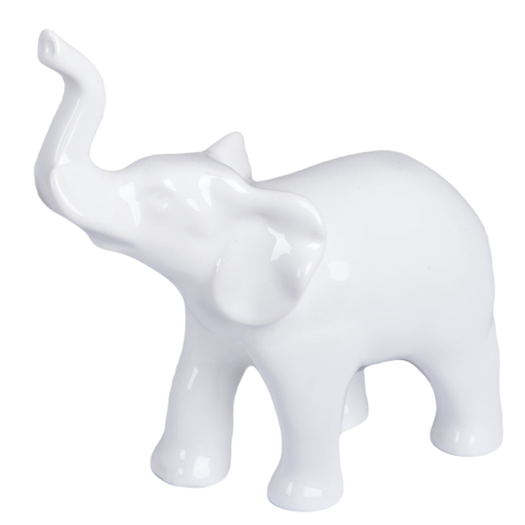 FIGURKA CERAMICZNA SŁOŃ BIAŁY DUŻY 20 cm