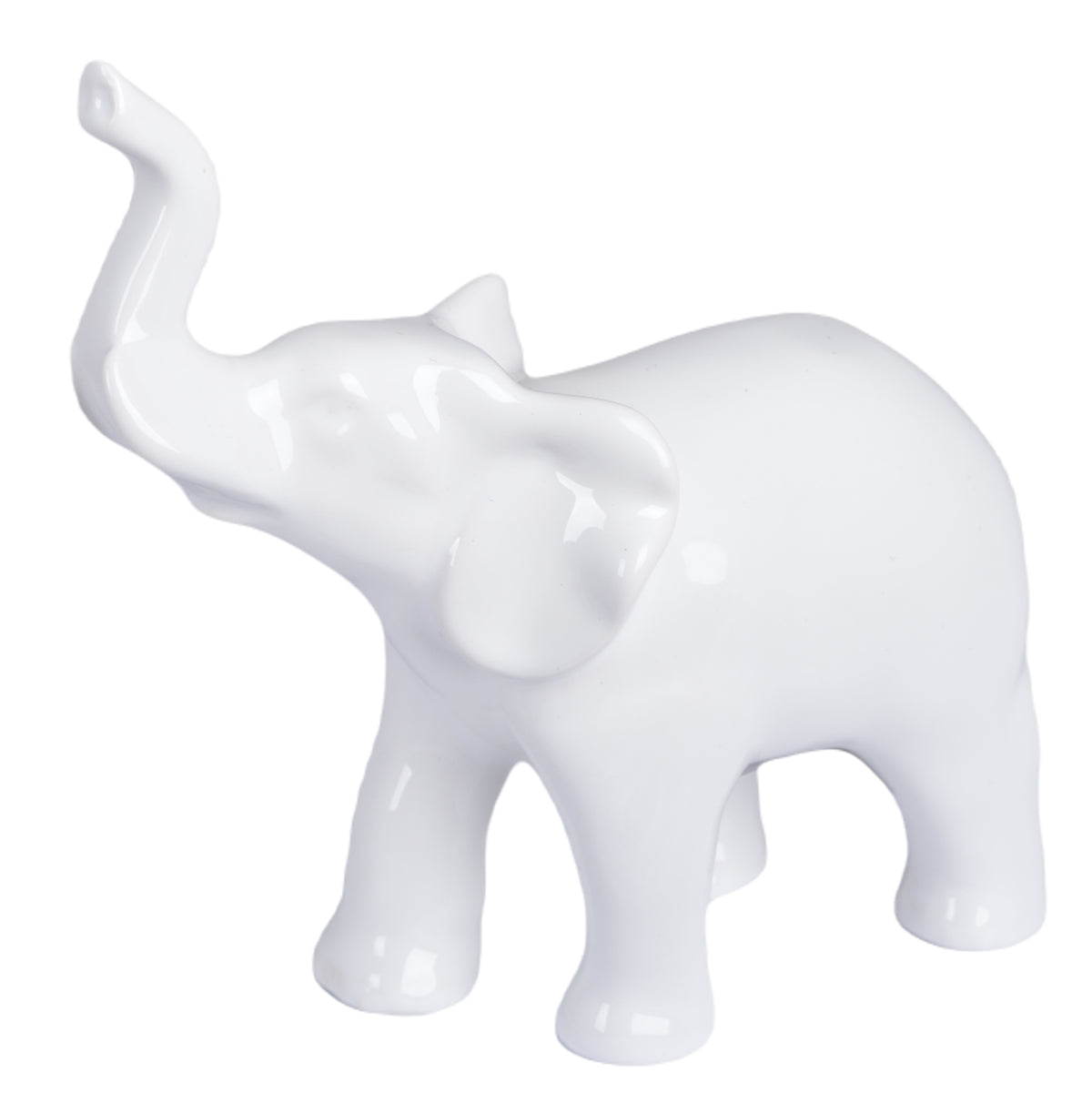 FIGURKA CERAMICZNA SŁOŃ BIAŁY DUŻY 20 cm