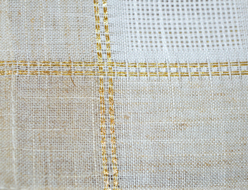 PODKŁADKA BIAŁA ZE ZŁOTĄ OBLAMÓWKĄ I WZOREM CHOINEK 30x45 cm