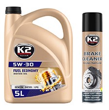 ZESTAW: 1xPRODUKT [O1405S, K2 TEXAR 5W30 5L] + 1xGRATIS [W105, K2 BRAKE CLEANER 600 ML]