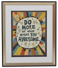 OBRAZ Z NAPISEM " DO MORE" 33X40CM
