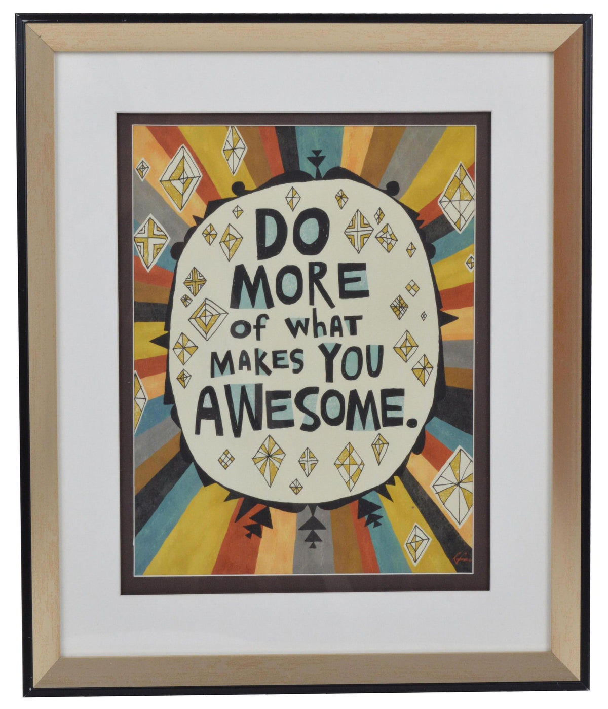 OBRAZ Z NAPISEM " DO MORE" 33X40CM