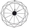 ZEGAR METALOWY CZARNY GEOMETRYCZNY