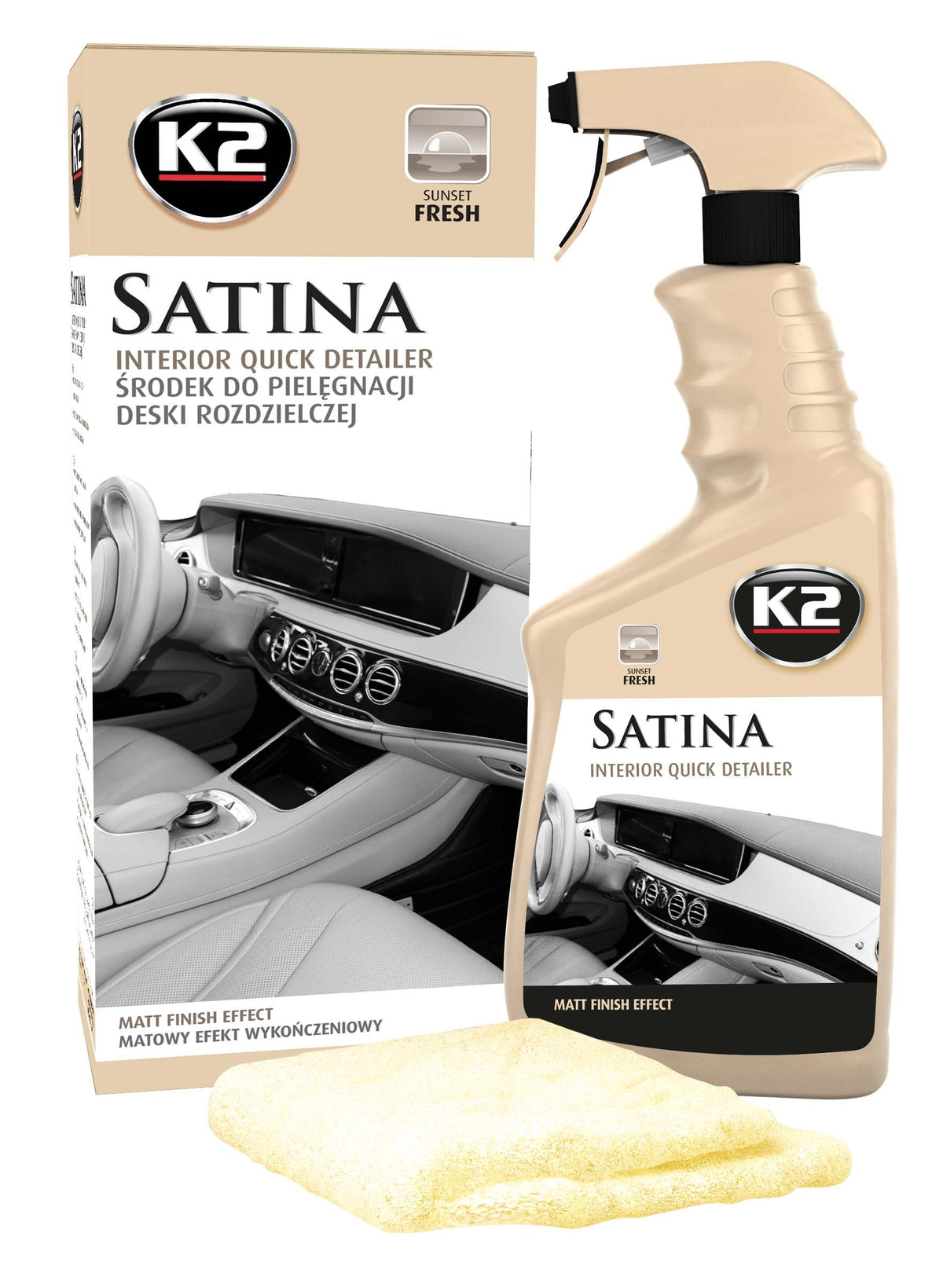 K2 SATINA SUNSET FRESH 770 ML + MIKROFIBRA