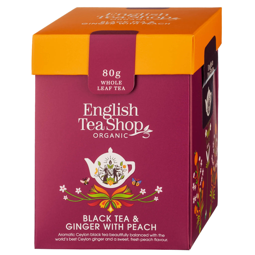 Black Tea & Ginger with Peach - herbata sypana 80g