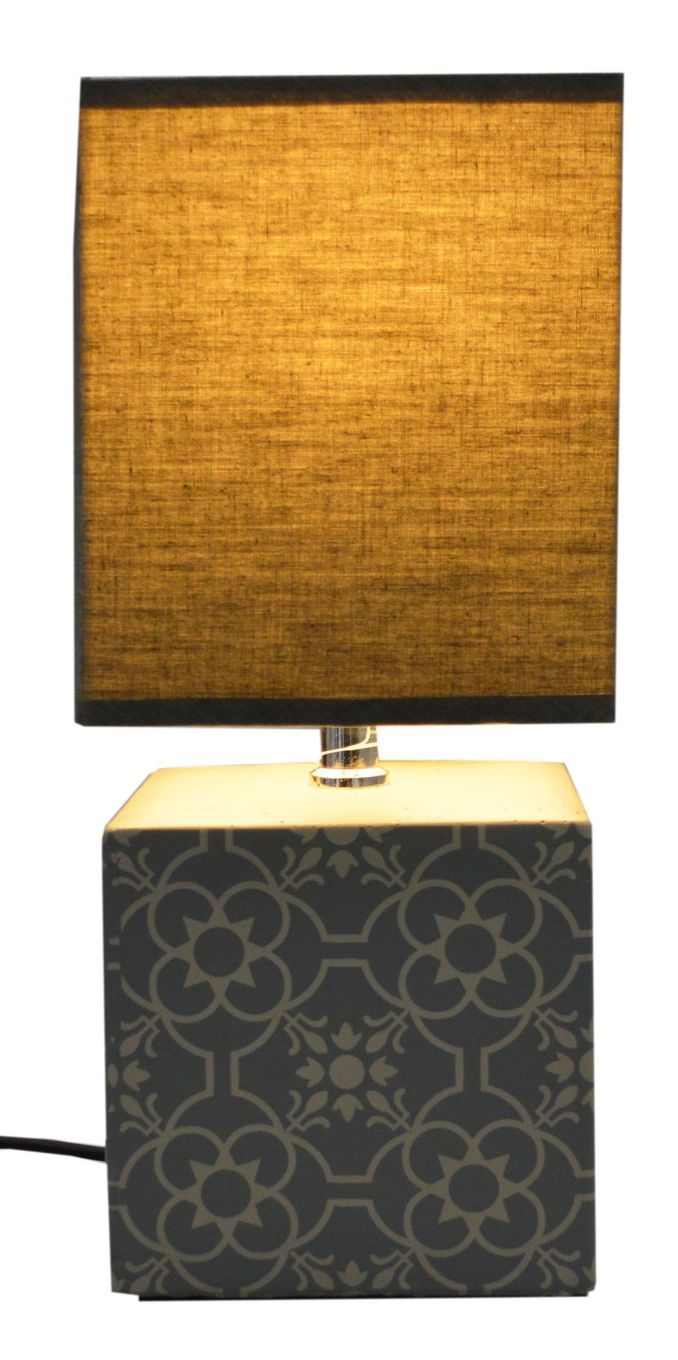 LAMPA PORCELANOWA SZEŚCIENNA WZ.MOZAIKA*