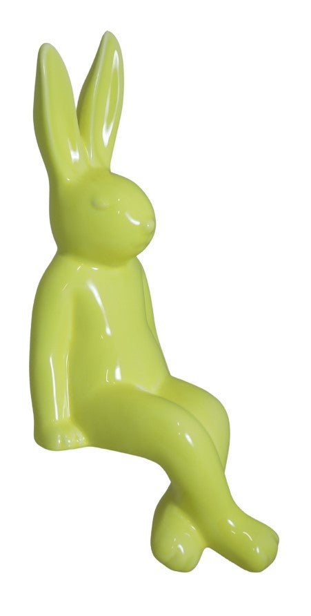 KRÓLIK CERAMICZNY SIEDZĄCY ŻÓŁTY DUŻY