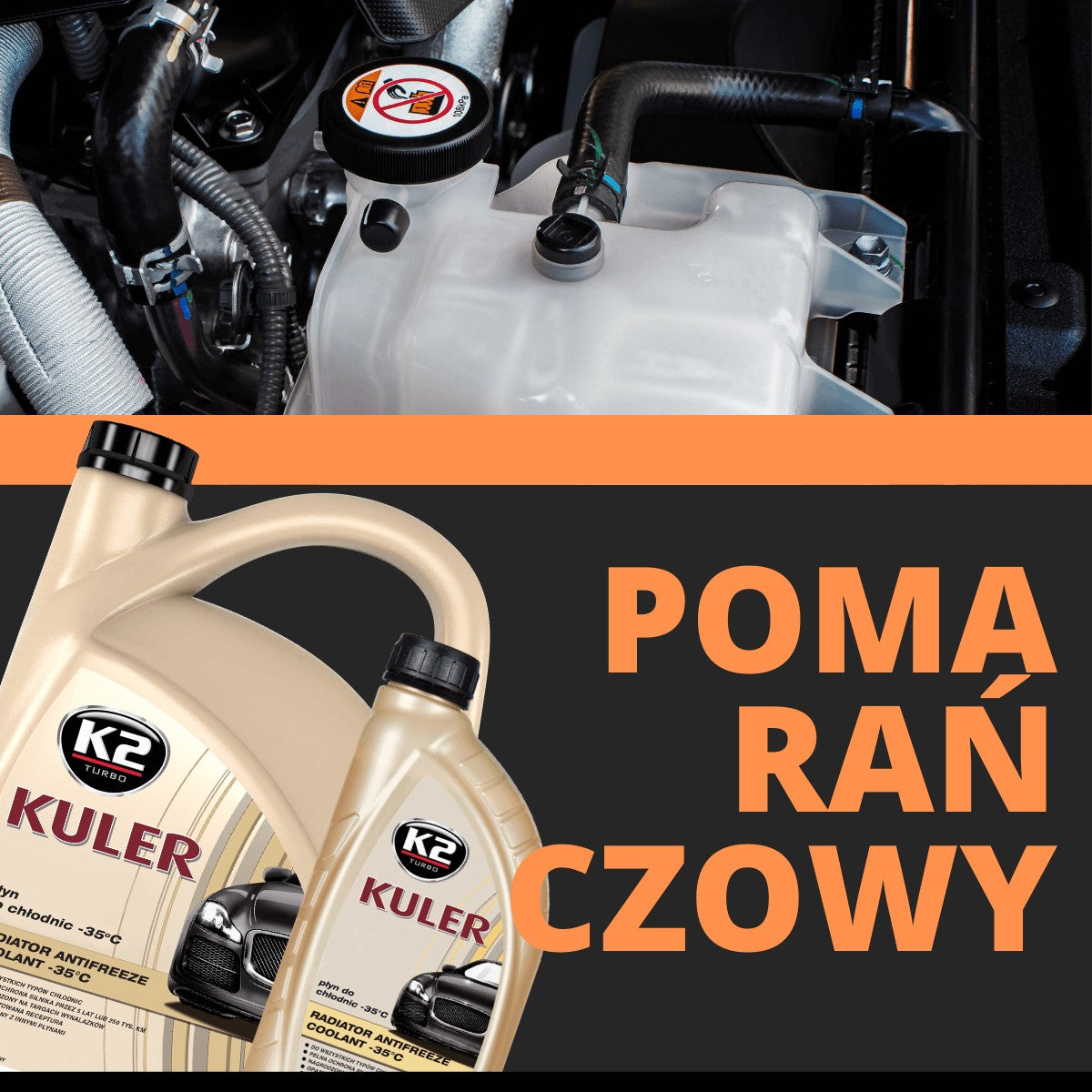 K2 KULER LONG LIFE -35°C POMARAŃCZOWY 1 L