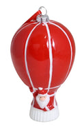 BOMBKA PLASTIKOWA BALON CZERWONO-BIAŁY Z MIKOŁAJEM