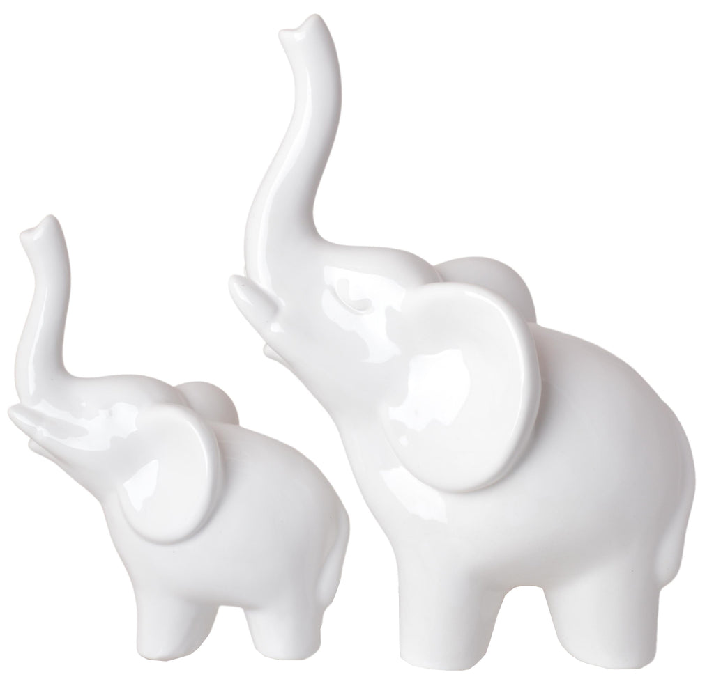 FIGURKA CERAMICZNA SŁOŃ BIAŁY MAŁY