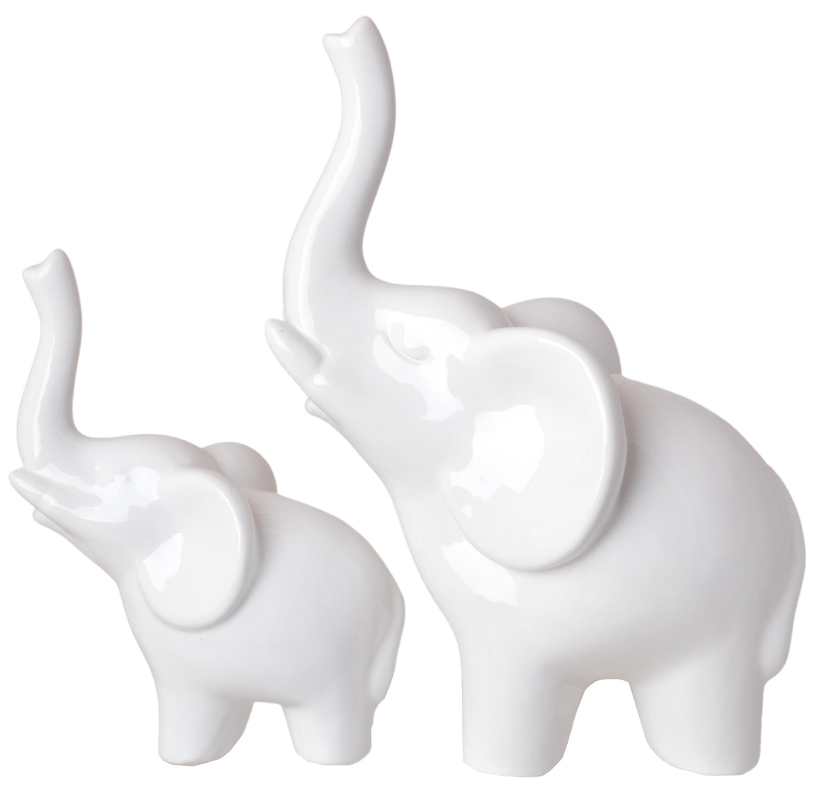 FIGURKA CERAMICZNA SŁOŃ BIAŁY MAŁY