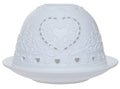 LAMPION PORCELANOWY Z SERCEM AŻUROWY