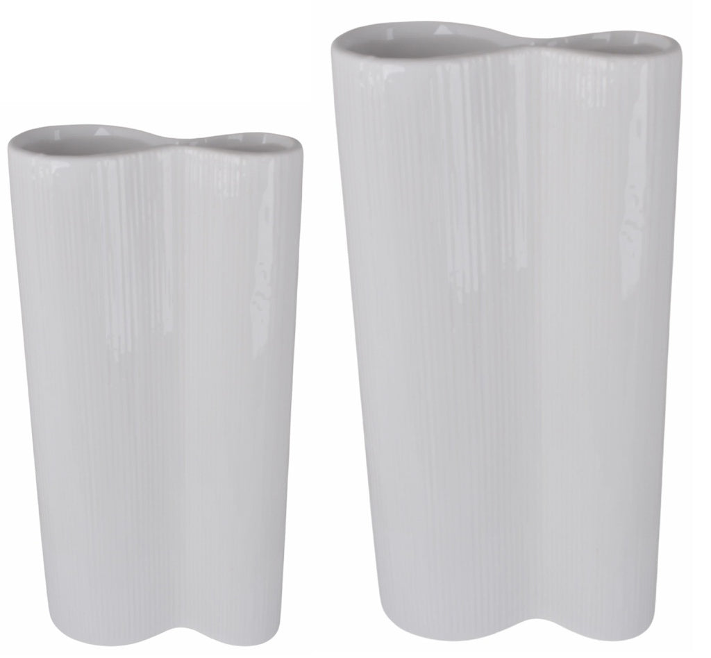 WAZON CERAMICZNY BIAŁY MAŁY