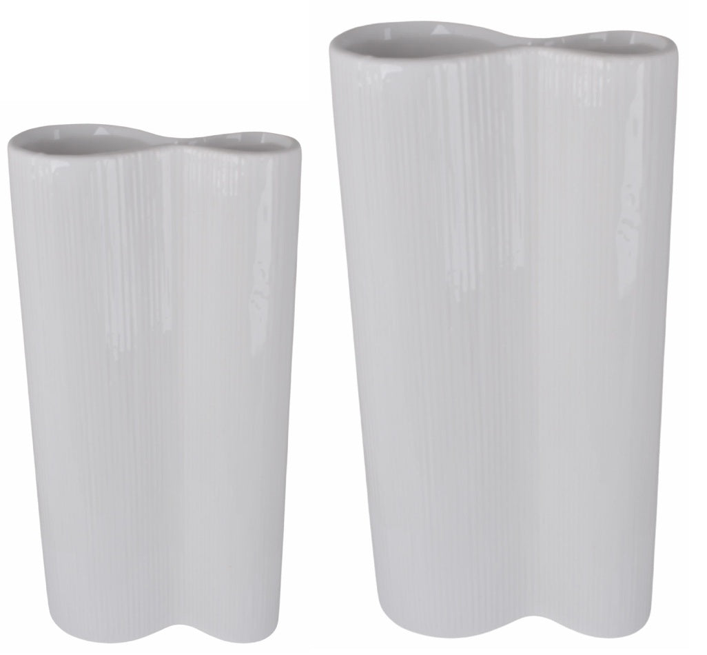 WAZON CERAMICZNY BIAŁY MAŁY