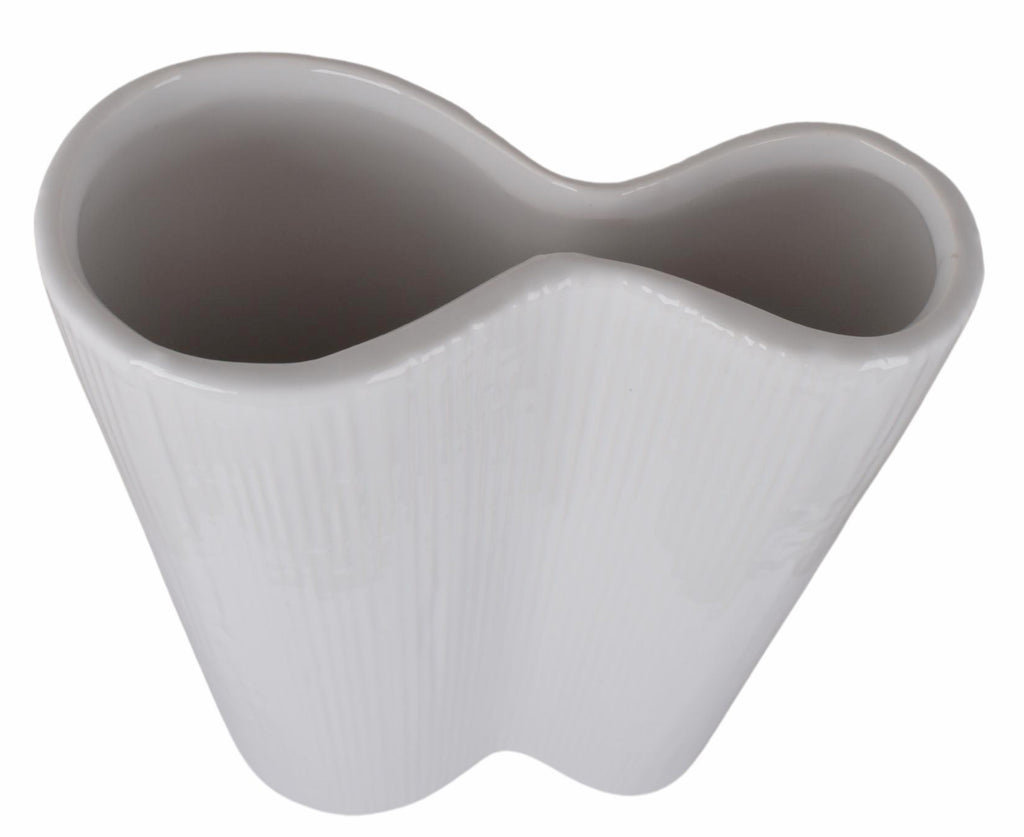 WAZON CERAMICZNY BIAŁY MAŁY