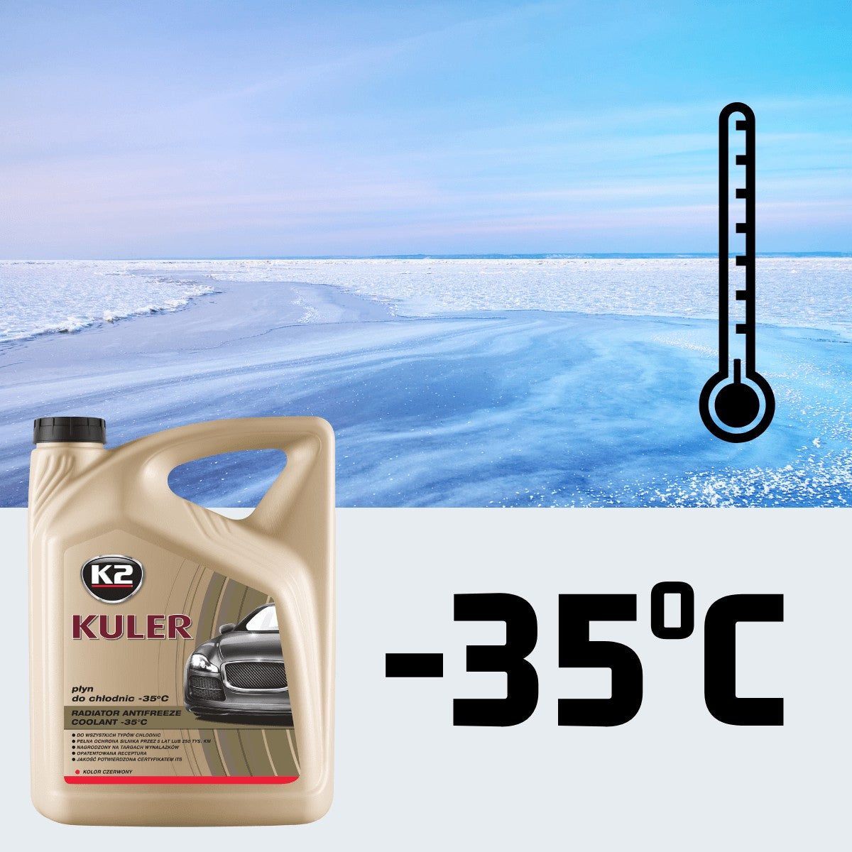 K2 KULER -35°C CZERWONY 5 L