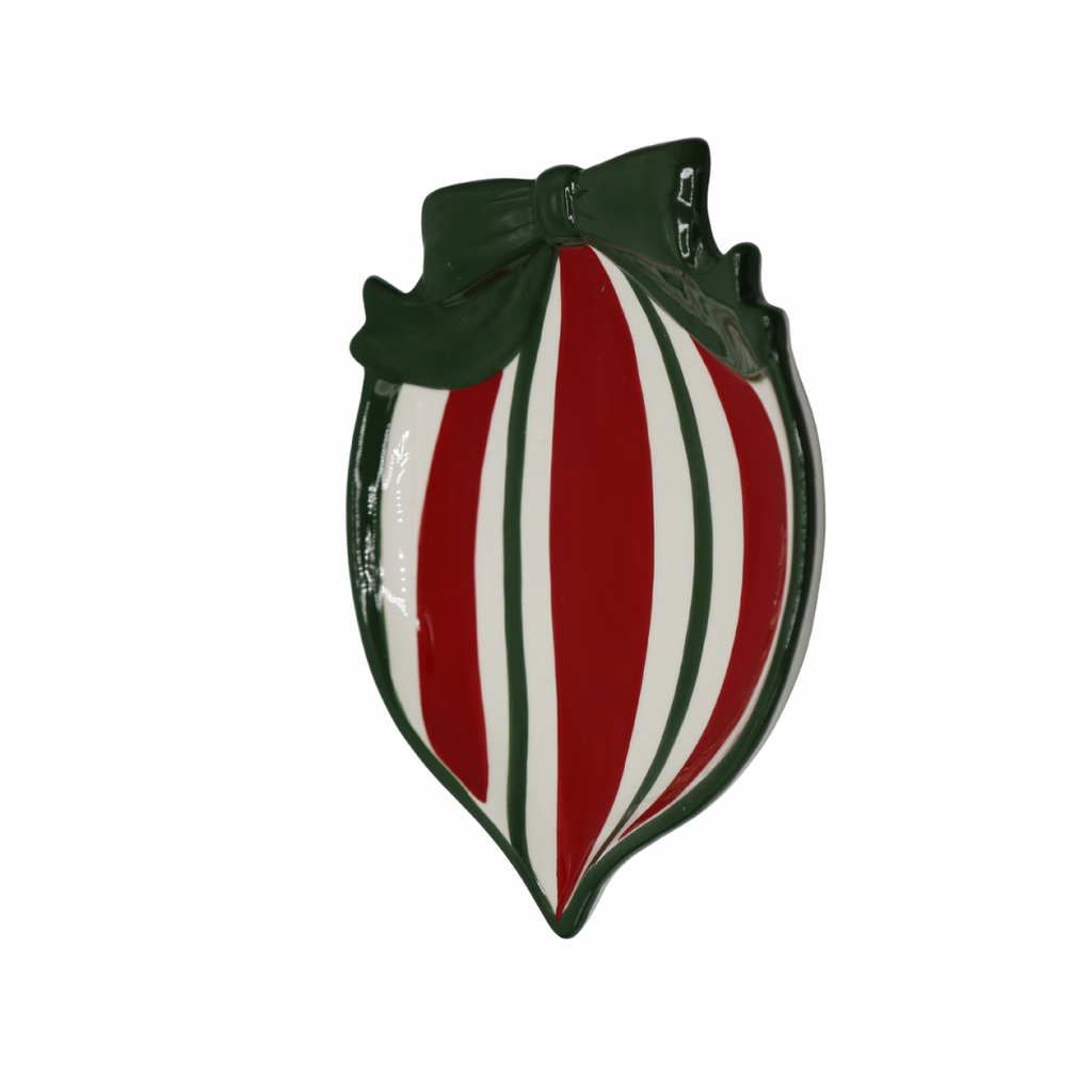 TALERZ CERAMICZNY ŚWIĄTECZNY BOMBKA DUŻY