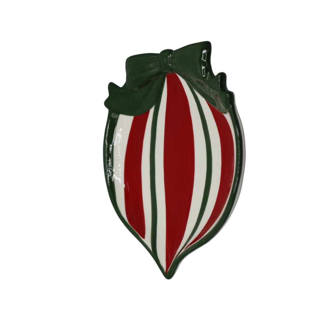 TALERZ CERAMICZNY ŚWIĄTECZNY BOMBKA DUŻY