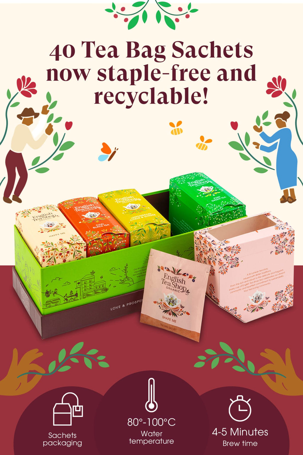 Zestaw Wellbeing Favourites Collection - Zestaw 40 saszetek w 5 smakach